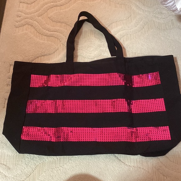 Black sequin VS tote bag - Picture 2 of 2